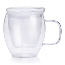 Заварочная чашка DOBLO со стеклянным ситом 300 мл Финестра
